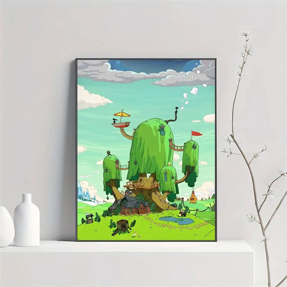 Anime-Poster, hochwertige selbstklebende Wandkunst-Dekorationen, Farbdrucke, A-Adventure Cartoon Time Sticky – Detail 9
