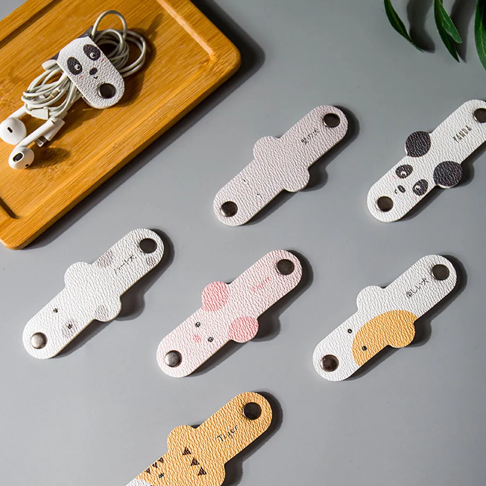 

2 Pcs Charging Cable Organiser Earphone Cord Winder Organizer Cords Wire Organizers Cartoon