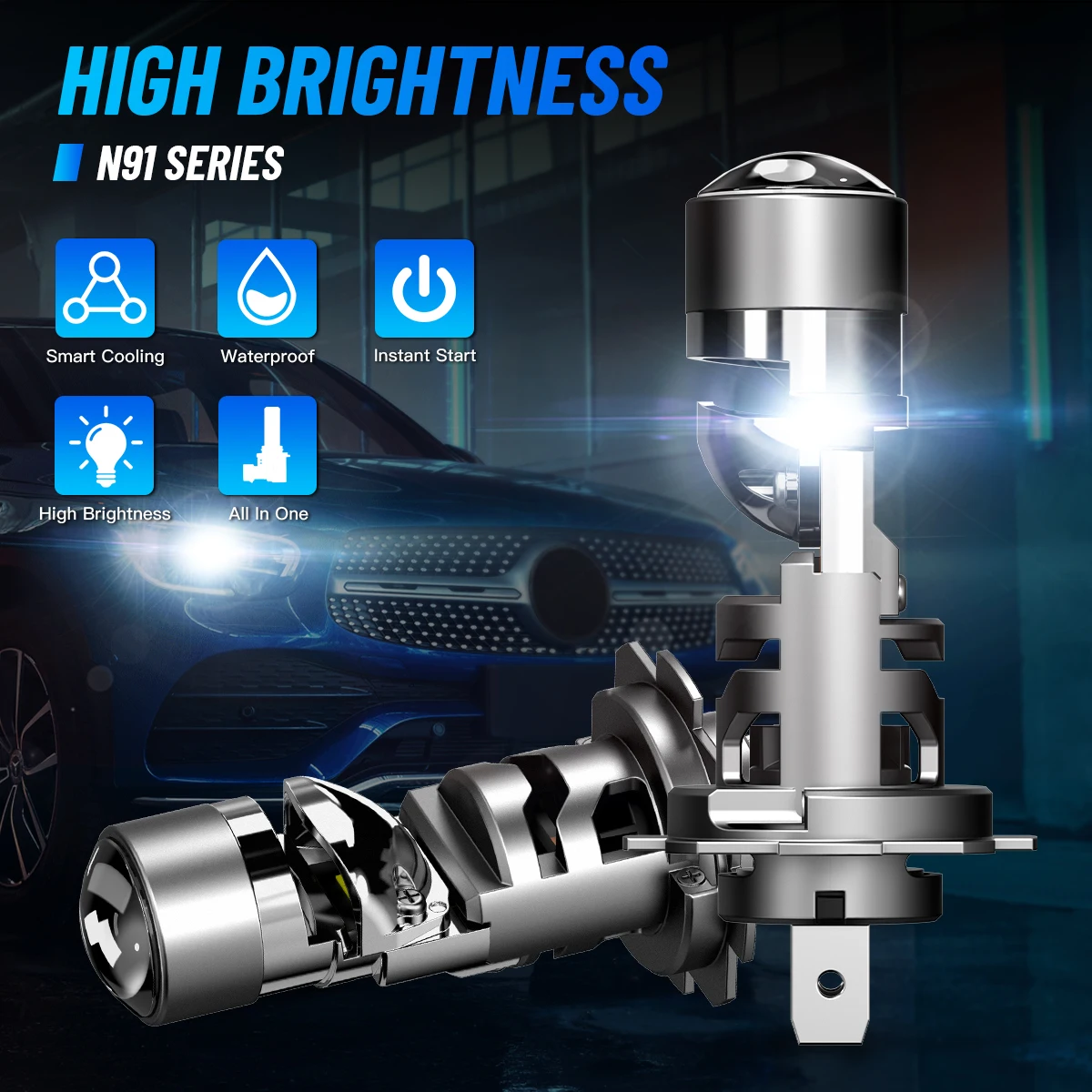 NOVSIGHT A500 N91 H4 LED Headlight For Car H7 LED H11 9005 BH3 9006 6500K 17000LM 60W 11-18V LED Auto Headlamp Fog Light Bulbs