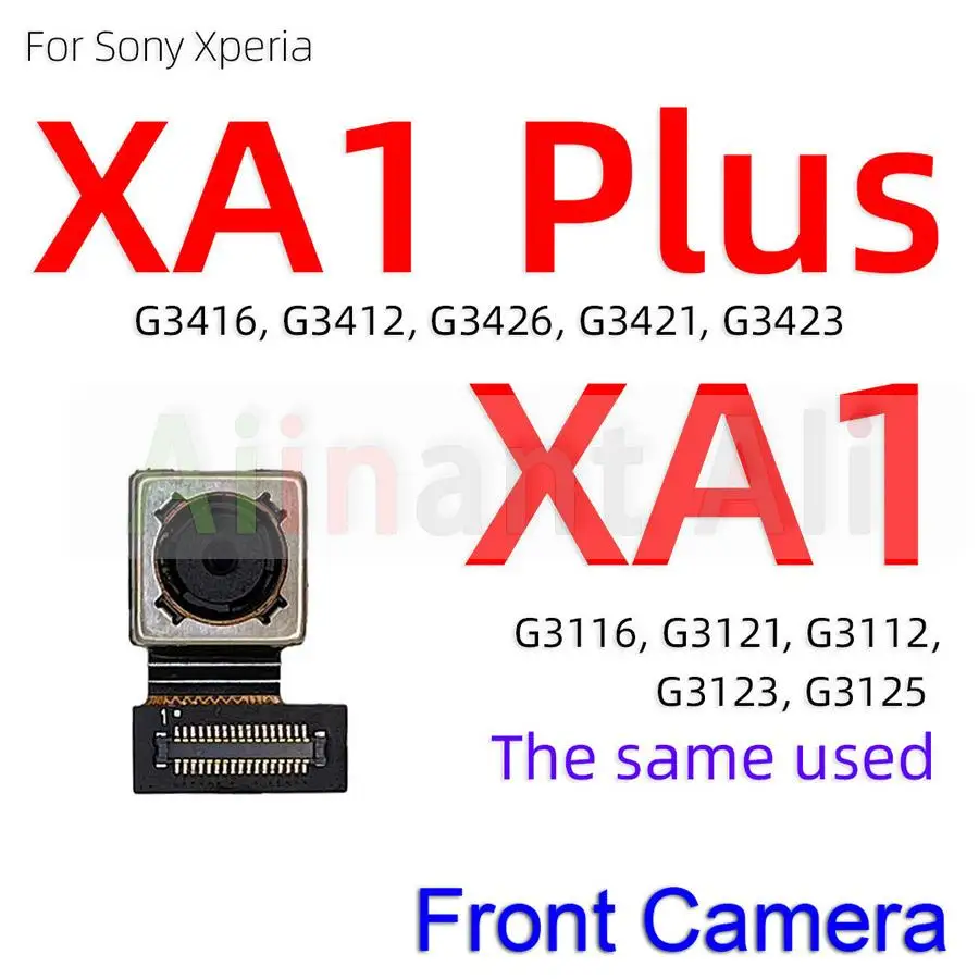 AiinAnt Big Rear Main Back Camera Flex Cable For Sony Xperia X XA XA1 XA2 Ultra Compact Small Front Camera Flex