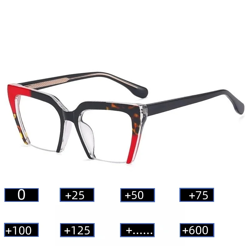 

TR90 Reading Glasses Ladies Retro Square Optical Prescription Presbyopia Eyewear+1.00 +2.00