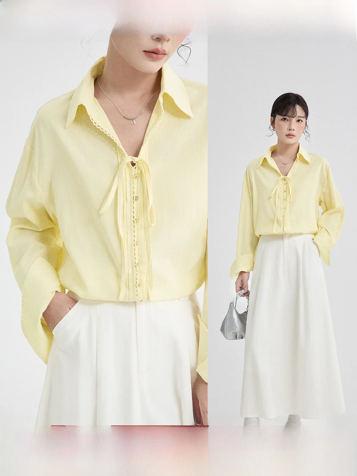 

Новое женское платье Guier с V-образным вырезом, кружевной отделкой, длинными рукавами, изо льна, с винтажным цветочным принтом, весна 2026