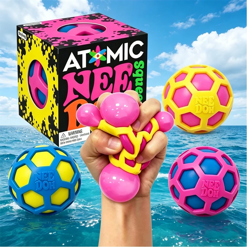 

New Schylling., Needoh Atomic Stress Relief ';Ball Squishies Toy Blind .Box Adult Party Gift Tool/ Stress Relief Toy Fidget Toys