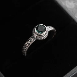 Stylish Exquisite Green Zircon Crystal Ring for Women Elegant Stylish Anniversary Jewelry Gift