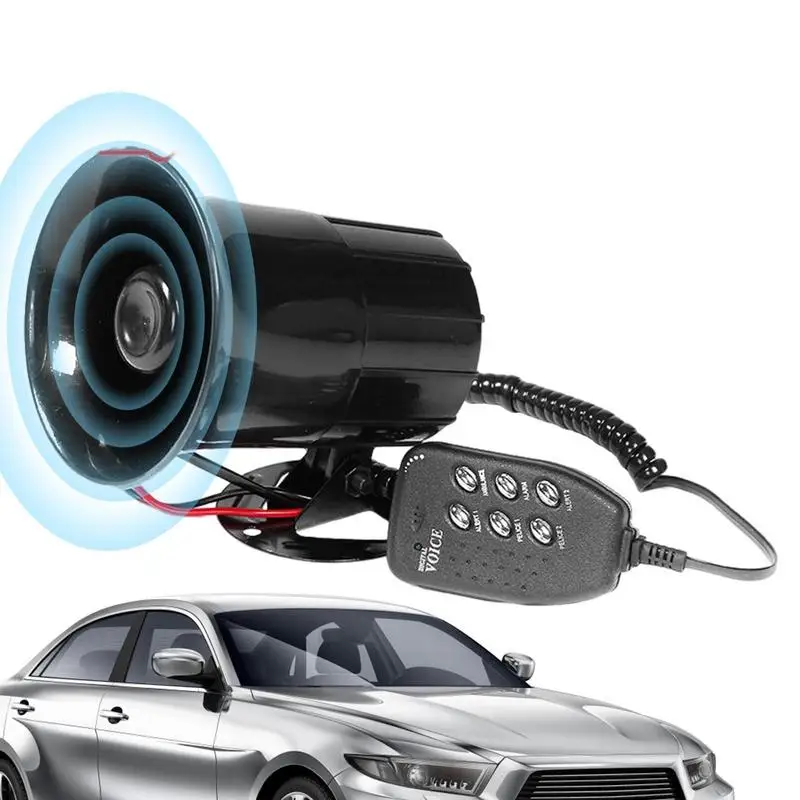 Car Alarm Siren Horn 6 Sounds Alarm Claxon 12V For Auto Car Motorcycle Automobile 115dB Loud Horn Alarm Speaker car accessories