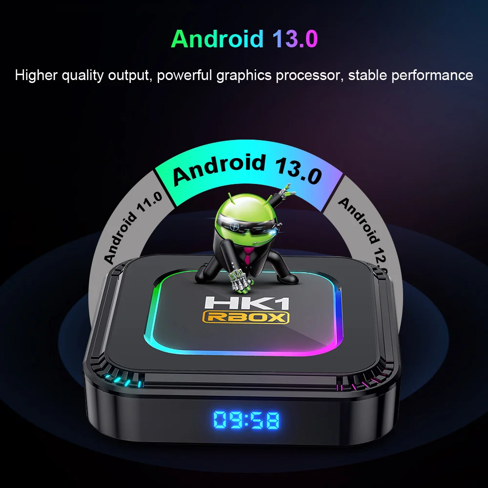 HK1 RBOX K8 Android 13 TV BOX RK3528 64GB 32G 128GB 2.4G 5G WIFI6