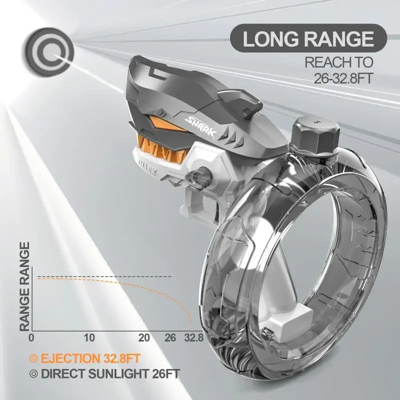 Estate grande squalo portatile pistola ad acqua automatica giocattolo pistola ad acqua elettrica all'aperto per bambini spiaggia piscina gioco d'acqua giocattolo