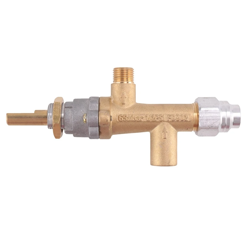 

New Safety Brass Patio Heater Main Control Valve with Pilot Port Fit for Low Pressure Gas Patio Burner Connection