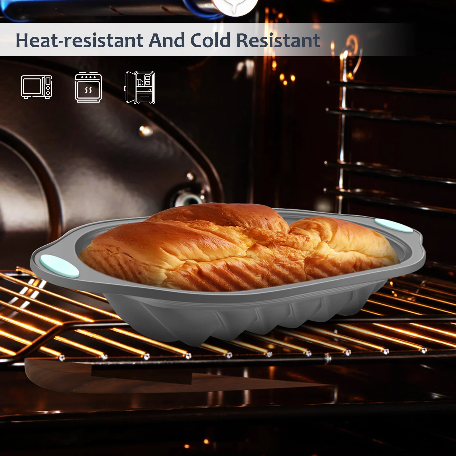 

Baking Silicone Mold Toast Pan Bakeware Bread Mould Loaf Silica Gel Cooking Nonstick