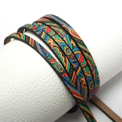 45inch Ethnic Style Leather Cord,5x2mm Mixed Colors Leather Strip,Jewelry Cord,Necklace Bracelet Making,Synthetic Leather Cord