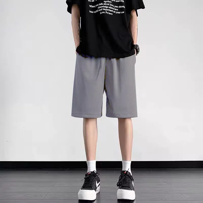 2026 new Fashion Men's Drawstring Sports Shorts Solid Color Gym Training Running Workout Fitness Basketball Boxer Casual Shorts