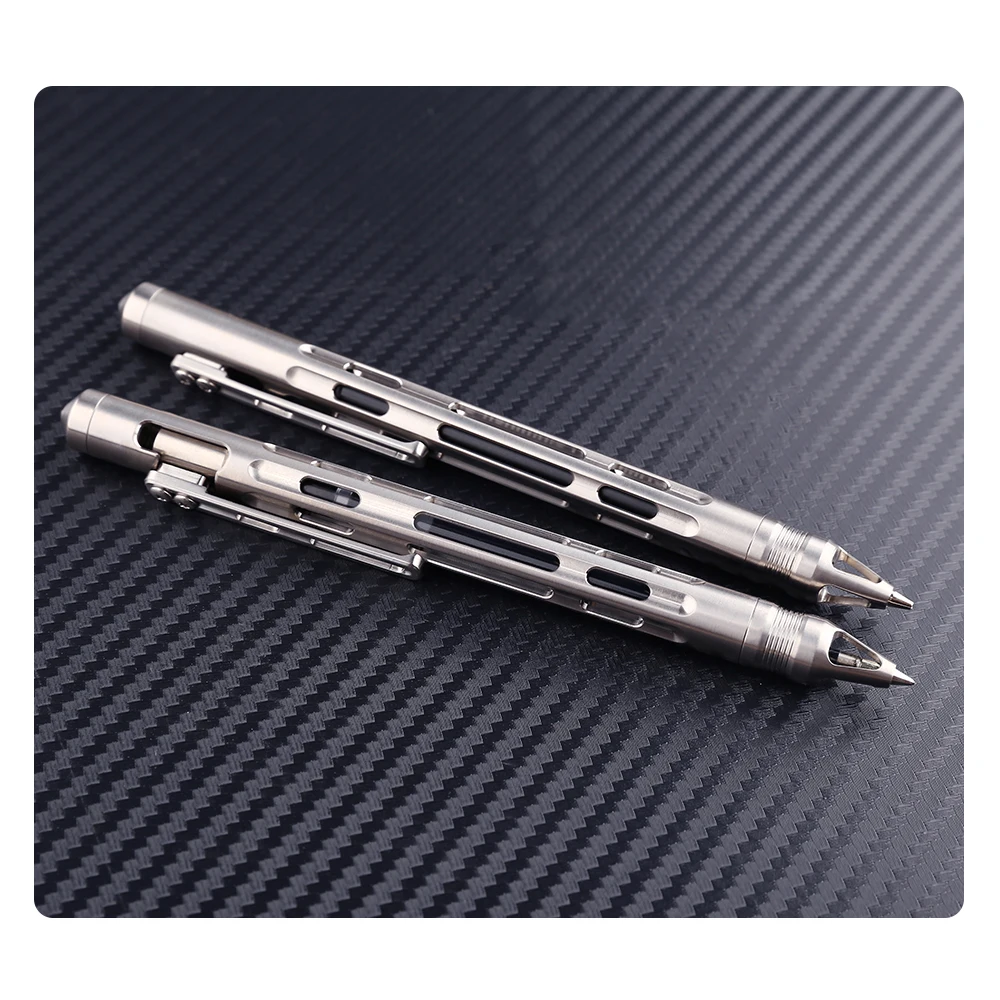Titanium Tactical Pencil Gel Ink Pen Multi Function Self Defense Business Writing Pen Outdoor EDC Tool Collection Pen Gift