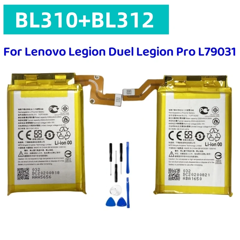 New Battery for Lenovo Legion Duel Legion Pro L79031 BL310 BL312 Mobile Phone Batterij 3150mAh BL 310 BL 312 Battery+Tools