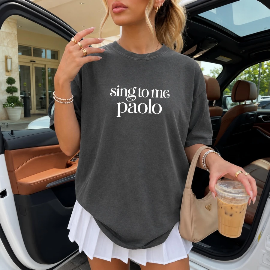 Sing to me Paolo Shirt, Lizzie Mcguire Shirt, Trendy Shirt, 2000s Tshirt, Vintage-Inspired Shirt Streetwear Oversized Loose