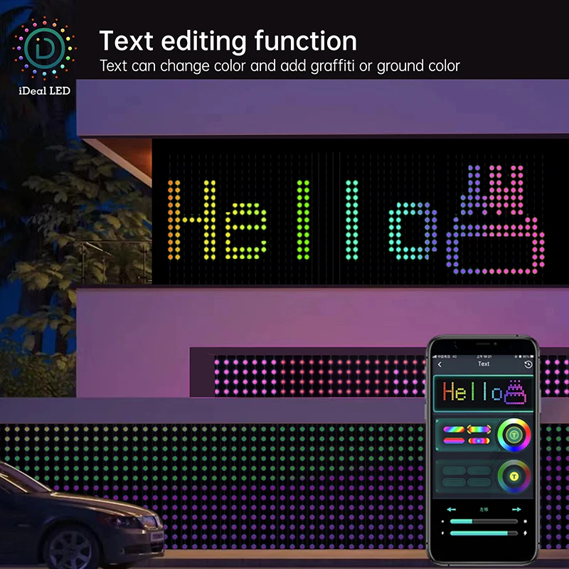 App tenda stringa di luce immagine fai da te Display di testo Led fata luce ghirlanda RGB LED stringa luce tenda luci decorazioni di nozze