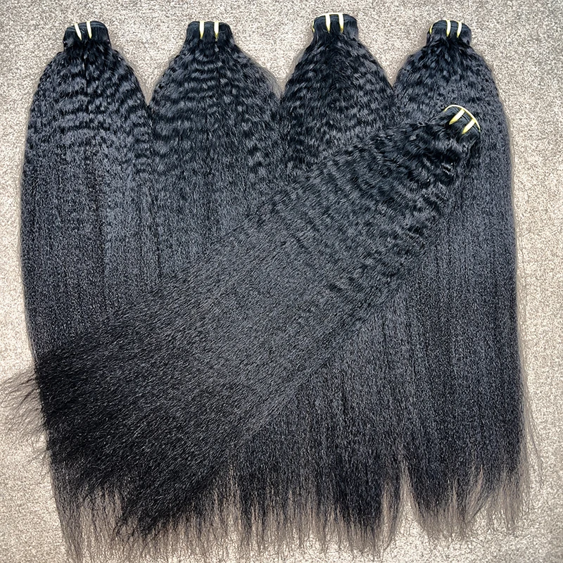 15A Volledige Kinky Straight Peruaanse Haar Weave Bundels 100% Ruwe Menselijk Haar Bundel Virgin Extensions Voor Vrouwen Yaki Bundels