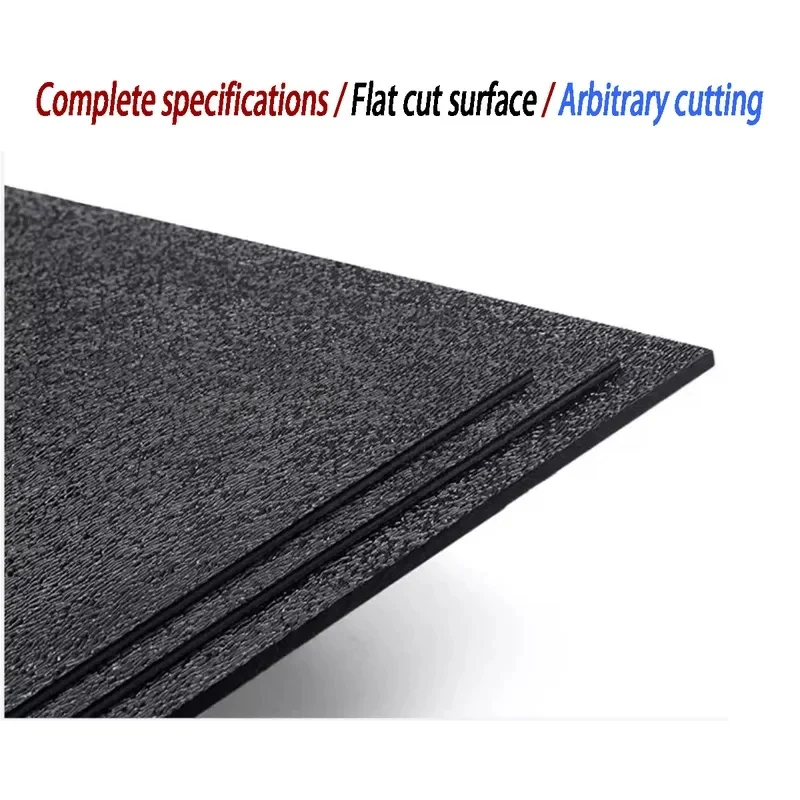 Black ABS Frosted Plastic Sheet Litchi Texture Matte Panel,0.5-5mm Multiple Sizes,Decoration