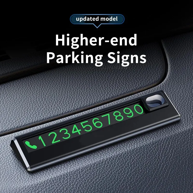 1pc Beautiful and Simple Temporary Parking Number Plate, with 5 Sets of Numbers, Economical and Practical