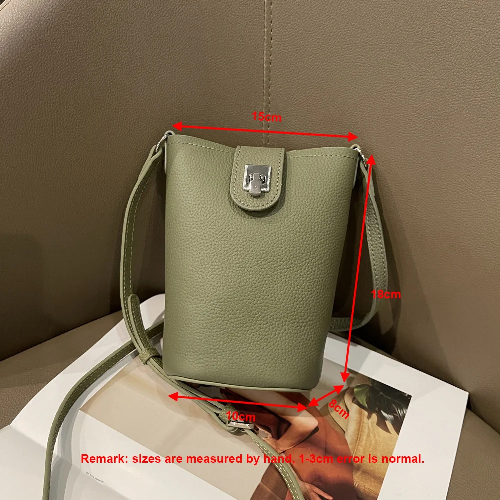 2024 nowych kobiet luksusowy miękki portfel z prawdziwej skóry torba na ramię na telefon komórkowy damska Mini Crossbody Messenger Pack moda dla