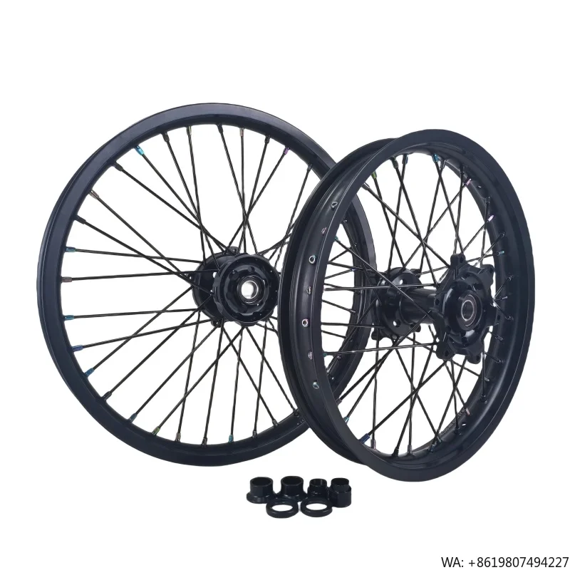 

21/18 CNC Motorcycle Wheels Rims Set for 2003-2005 Kawasaki KX125 KX250