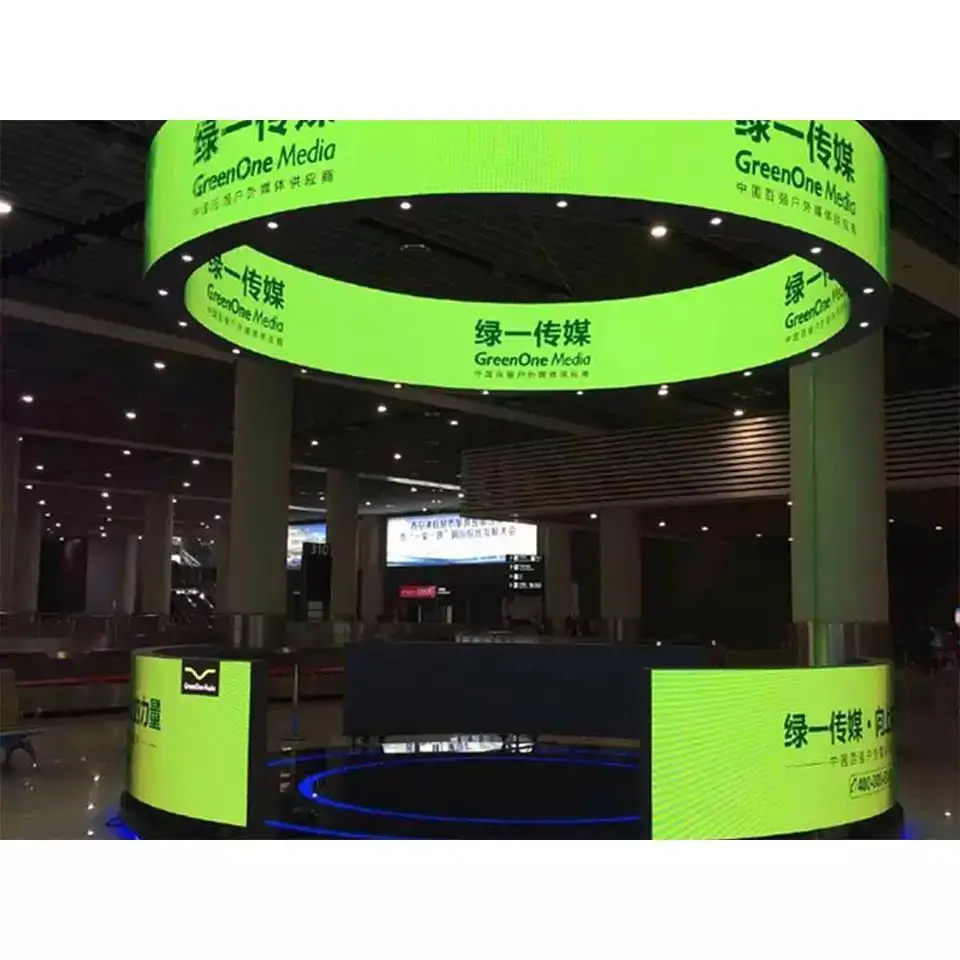 Indoor Hall HD Video P3.076 Curve Display Module Full Color Flexible LED Screen