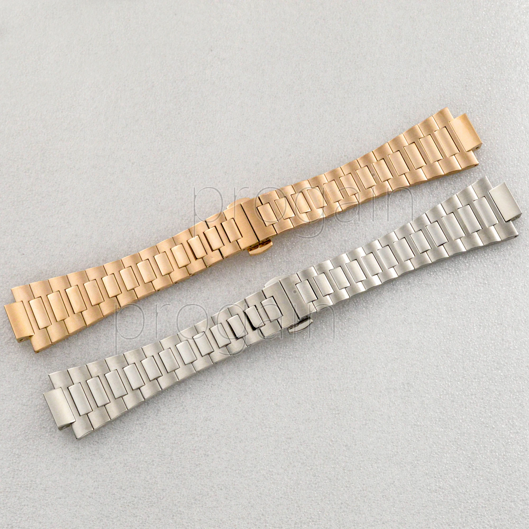 

316L Stainless Steel Watchband 25mm Watch Strap With Butterfly Buckle for Nautilus Modification Repair Watch Parts Replacement