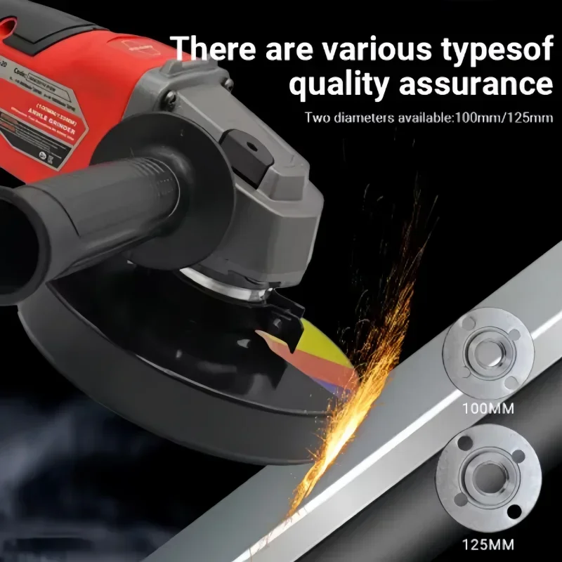 Úhlová bruska Milwaukee 125 mm, řezací, leštící, brusná, s proměnnou rychlostí, bezkartáčové elektrické nářadí pro baterii Milwaukee 18V - náhled 3