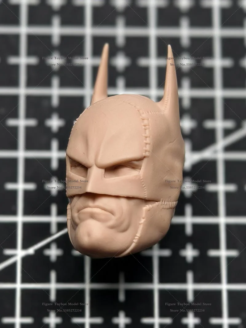 1/12 Detective Comics Dark Black Super Hero White Model Batman Gotham by Gaslight Mini Unpainted Head Sculpt For 6