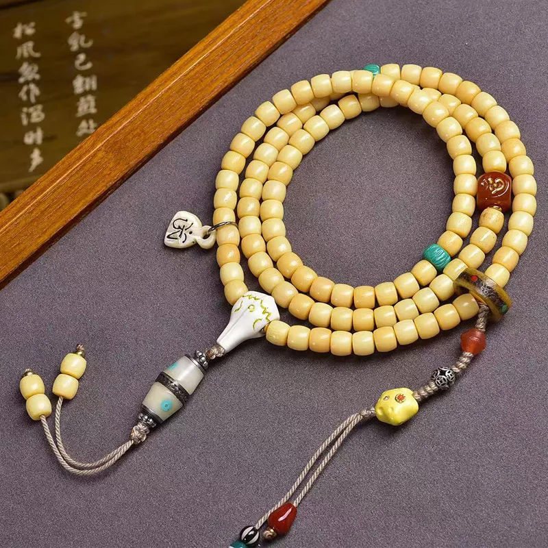 108 of Reflow Bucket Buddha Beads Necklace Agate Turquoise Yak Bone Accessories