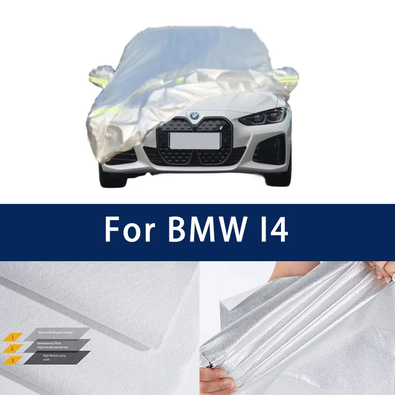 Full car hood dust-proof outdoor indoor UV protection sun protection and scratch resistance For BMW I4 Car Umbrella