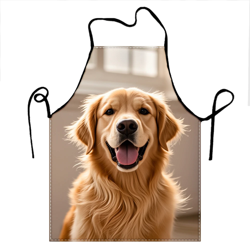 Golden Retriever Dog Apron For Pet Lovers Cooking Kitchen Gift With Adorable Puppy Design