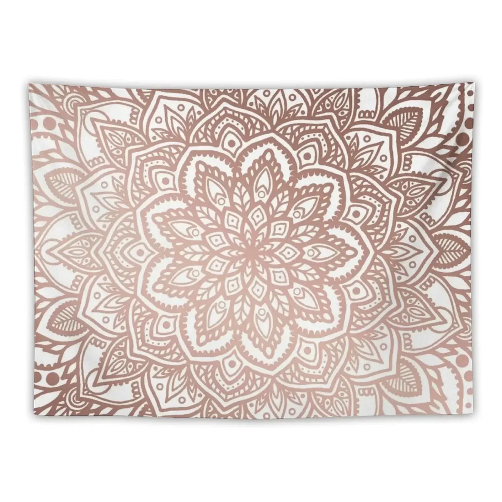 Multi Mandala - Rosegold Tapestry Room Decoration Aesthetic Bedroom Organization And Decoration Tapestry