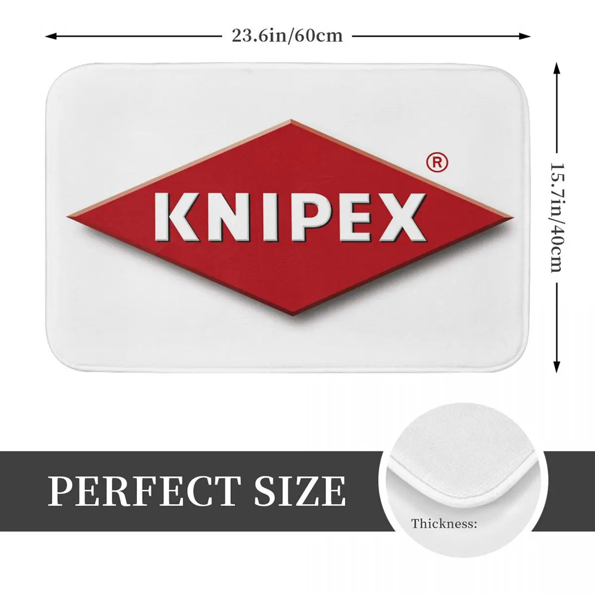 Knipexs Tool Logo Anti-slip Doormat Floor Mat Water oil proof Carpet Rug for Kitchen Entrance Bathroom Living room Footpad Mats