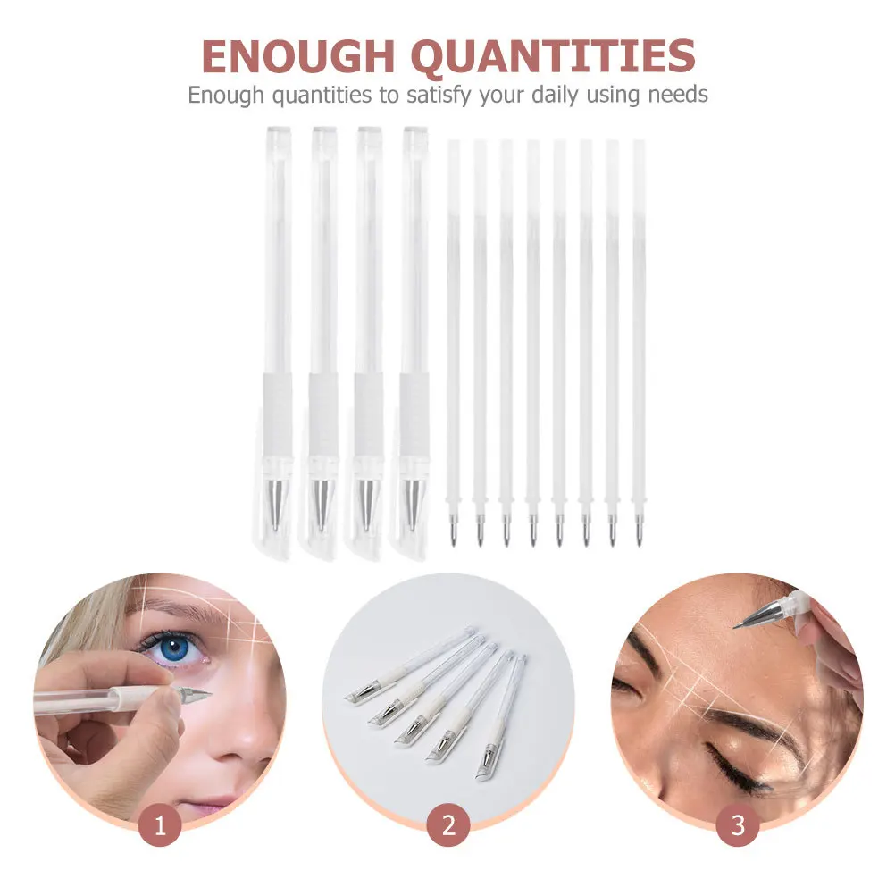 Stylo de beauté étanche, marqueur de sourcils brodé pour le positionnement du tatouage, outil de cartographie de maquillage, stylo de cartographie pour la peau, 1 ensemble