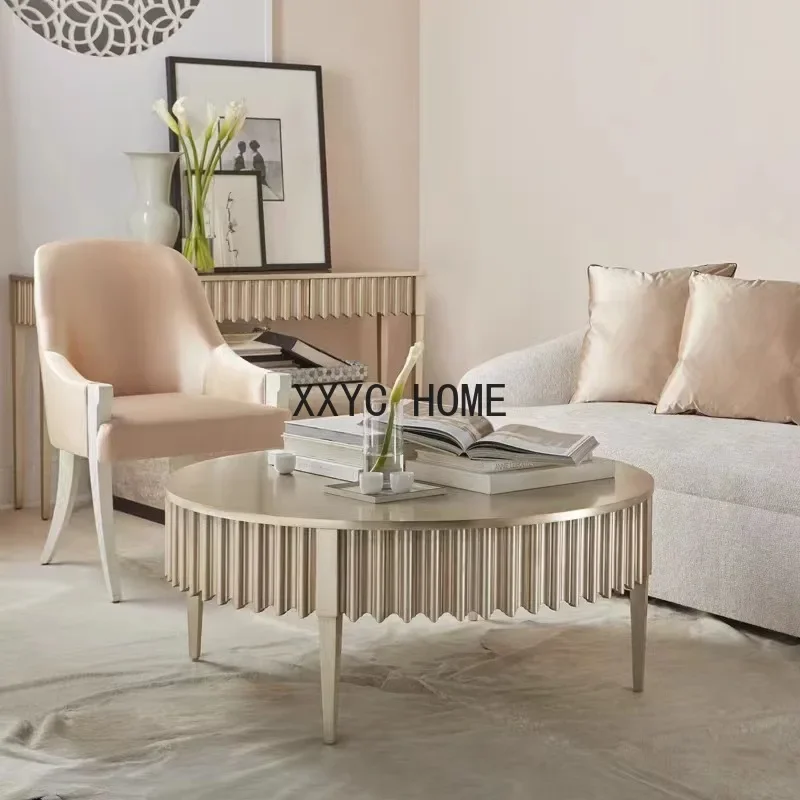 

American light luxury solid wood coffee table