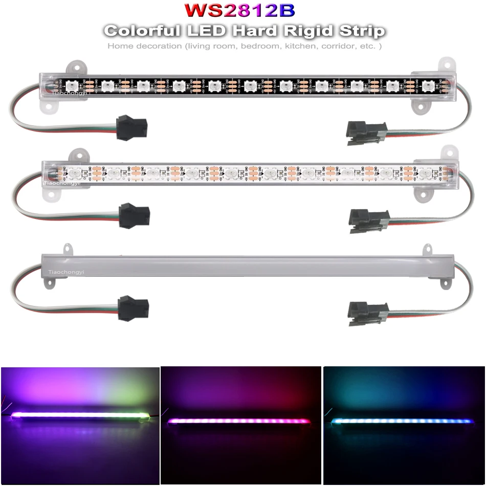 

DC5V WS2812B Individually Addressable 5050 RGB Smart U Aluminum Rigid Bar Profile Strip 3PIN Cabinet Light Decoration 1/5/10pcs