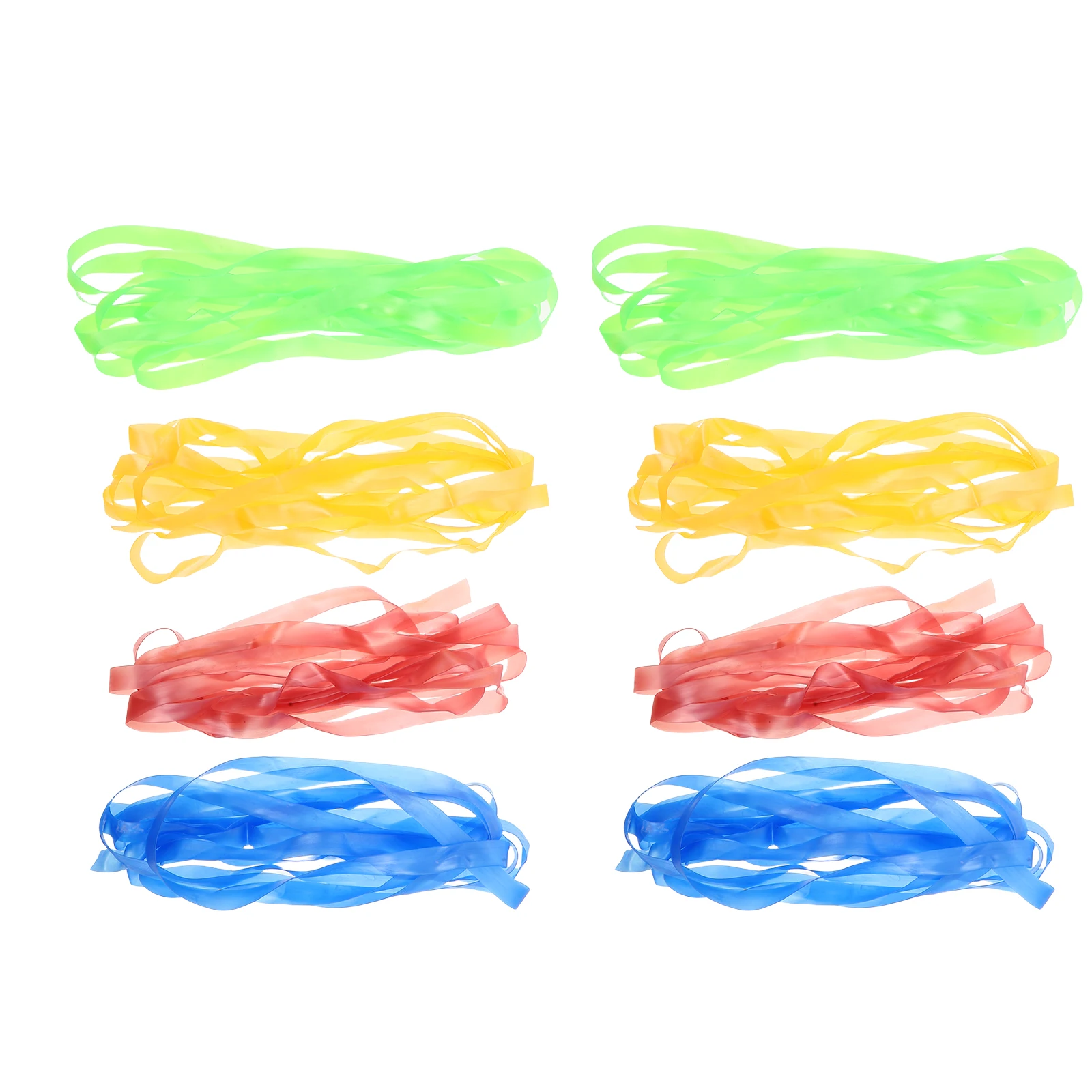 

8Pcs Adjustable Chinese Elastic Ropes Vibrant Colors Skipping Bands for Kids Fitness Fun Chinese Jump Rope Elastic Rope