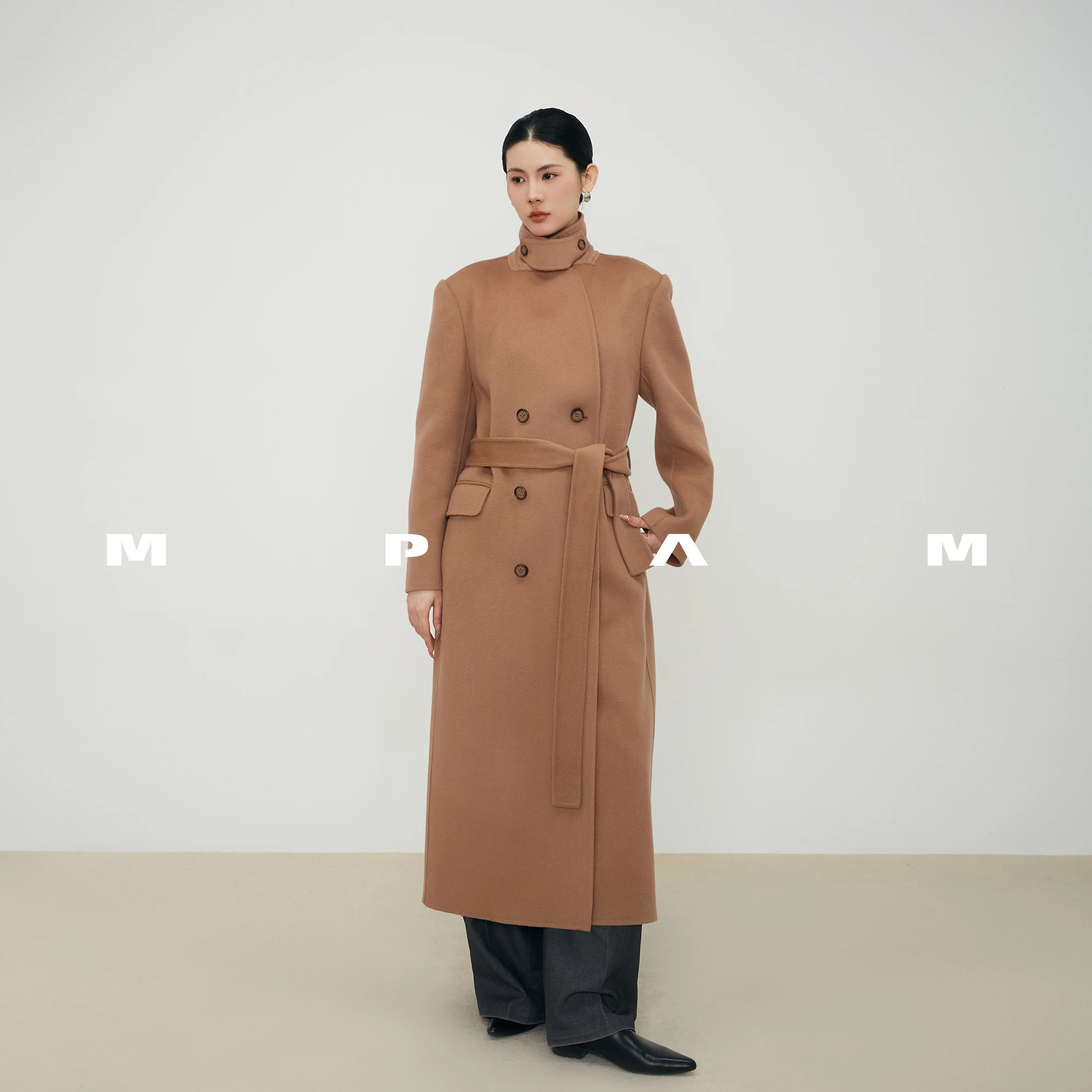 Mpam High-Quality 2026 Autumn and Winter New Double-Sided Wool Coat for Women, Korean Style, Loose Long Style 960