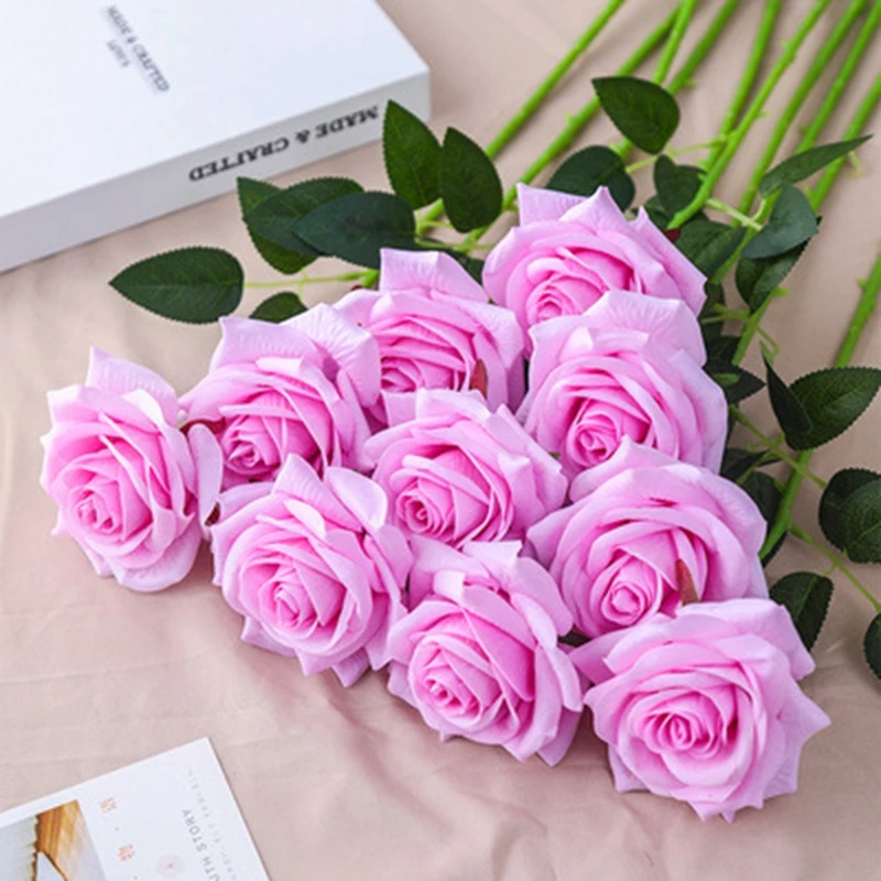 باقة ورد صناعي ، ورود حمراء ، زهور مزيفة ، هدية عيد الحب ، مزهريات ديكور للزفاف ، 1: 3: 50: 50: 10 #6