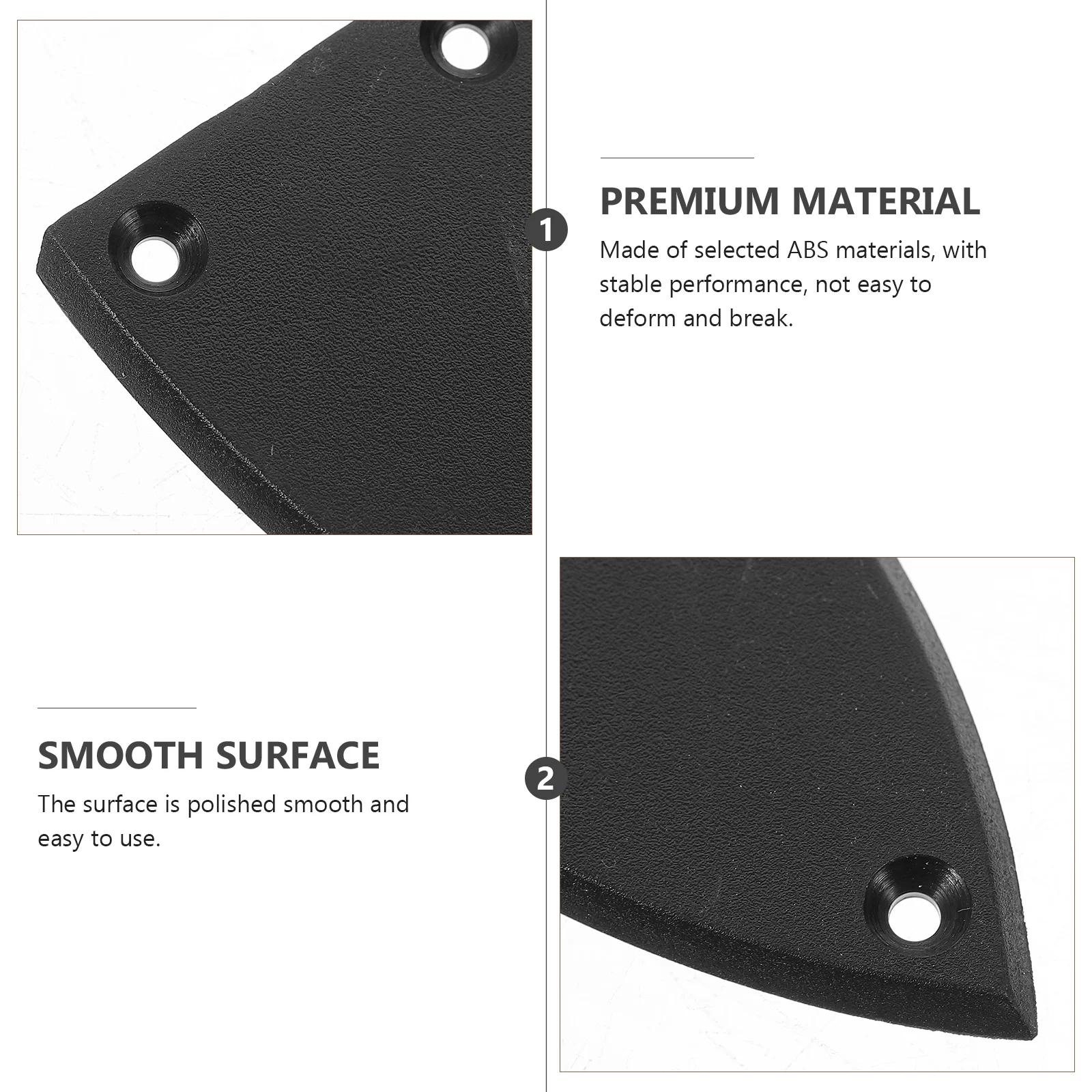 

2Pcs Electric Guitar Truss Rod Cover Plate Black ABS Material Durable Easy Install Replacement Parts Guitar Cover