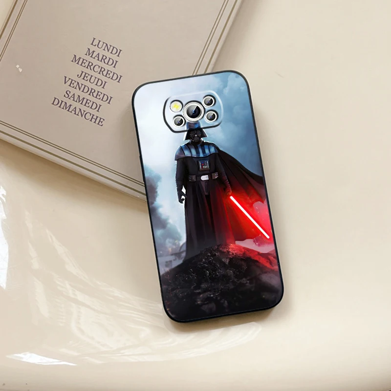 S-Star W-Wars Jedi Anime For Xiaomi Mi Poco F5 F4 F3 X6 X5 X4 X3 M6 M5 M5S M4 M3 C65 Pro GT NFC 5G Black TPU Phone Case