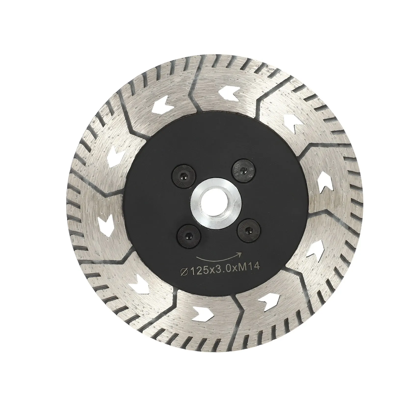 Super Deals 125 x 2.8mm M14 Double-Sided Diamond Saw Blade Grinding Slice Sharp Type With Flange