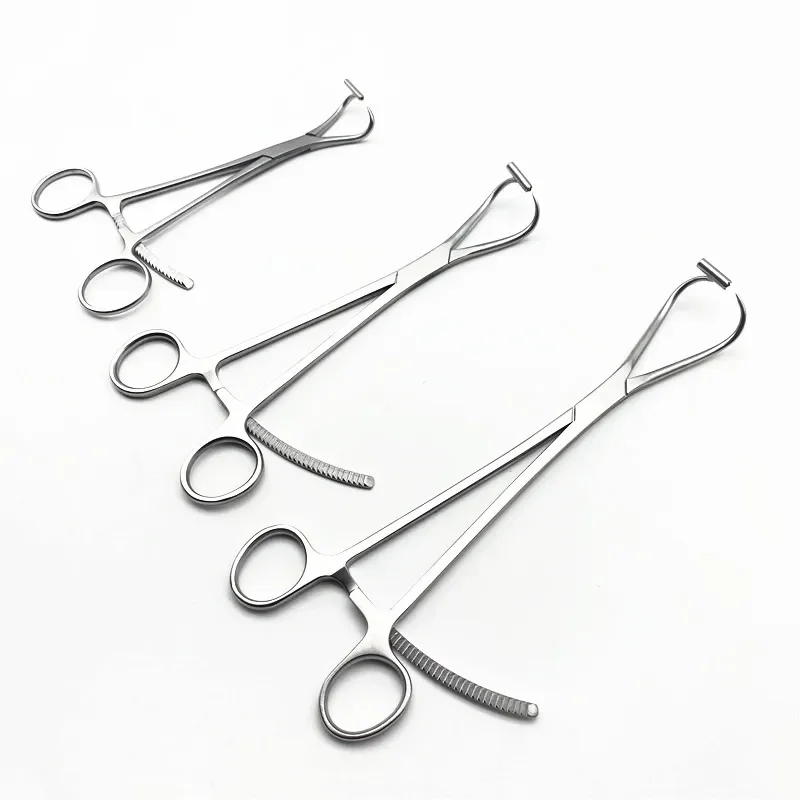 QSWTITAN Bone Reduction Forceps with Guide Hole Kirschner Wire Needle Guider Drill Orthopedic Pointed Reduction Forceps