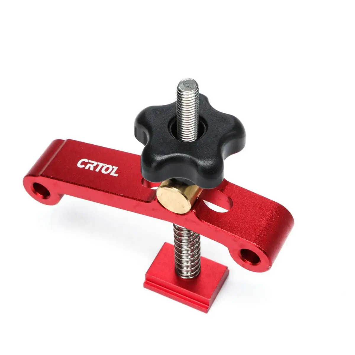 CRTOL Quick Acting Hold Down Clamp For 19/30mm T-Track Carpenter Universal Fixed Jig T-Slots Blocks Platen Woodworking Tools