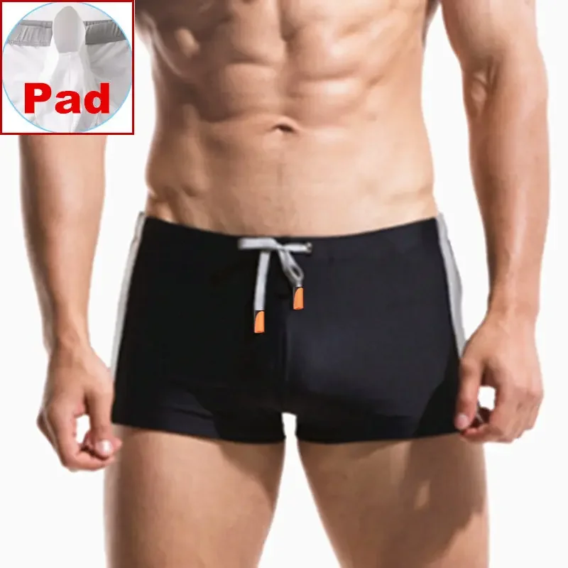 With Pad Swimming Trunks Mens Swim Shorts Beach Swimwear Boxershorts Bathing Suit Desmiit Seobean Board Quick Dry Zwembroek Man