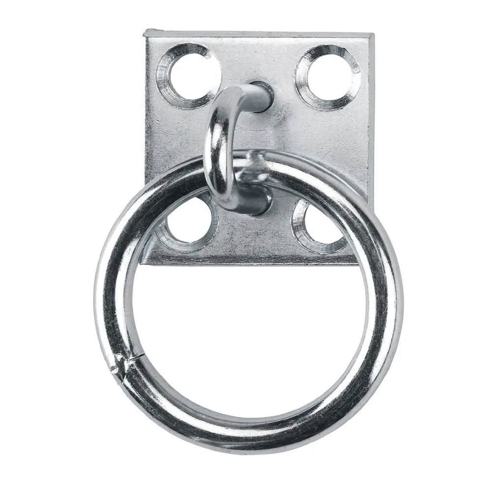 1 set Silver Horse Hitching Ring Durable Zinc Plated Horse Tie Ring Rust Resistant Rust Proof Plating Ring Barn Supply