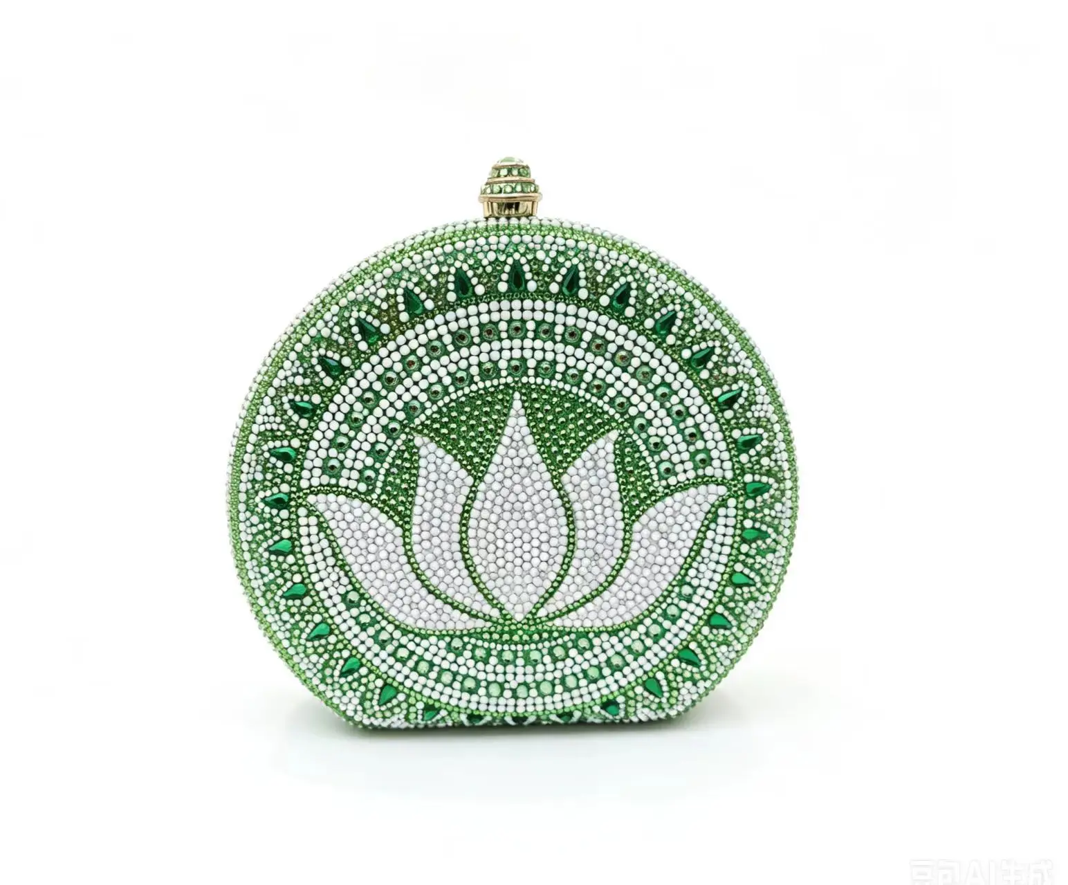 Retro diamond-encrusted lotus pattern hot diamond bag dinner bag