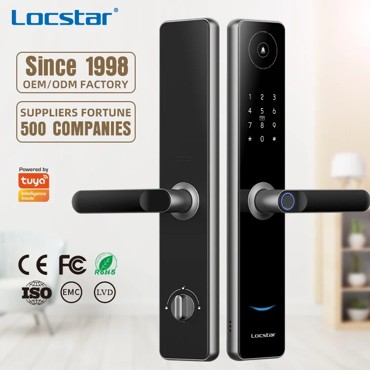 Locstar Dropshipping Cerradura Inteligente Biometric Digital Fingerprint Smart Lock For Main Door