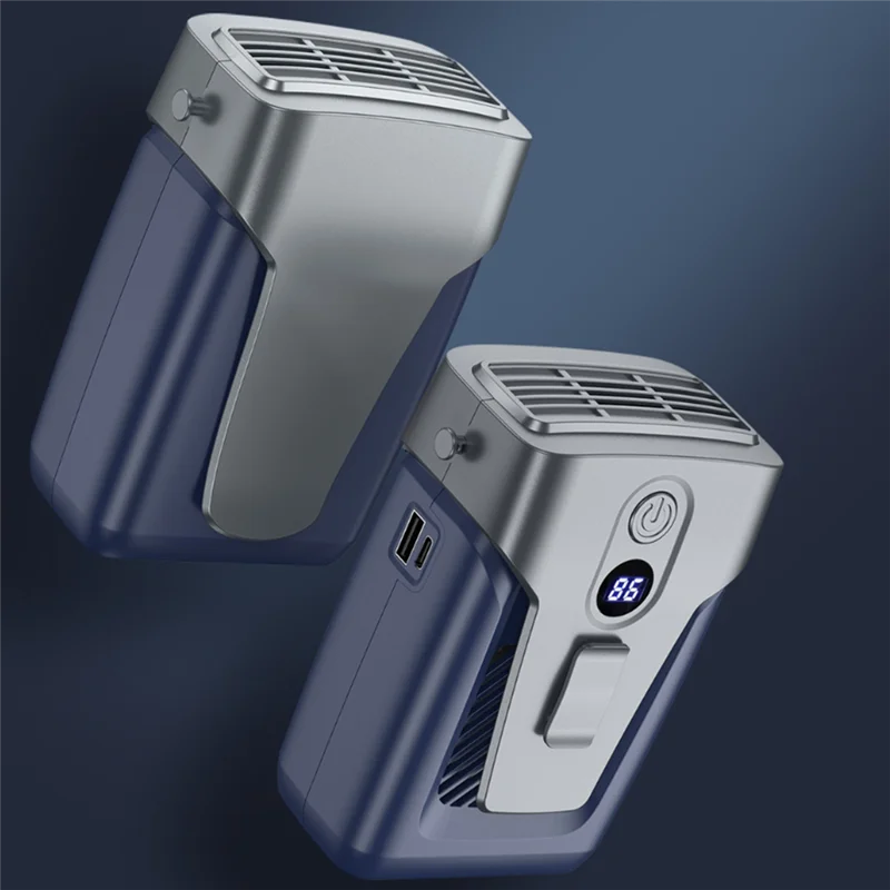 B84B-USB Handheld Fan Clip-On 3.7V/1.2A Small Air Conditioner Bladeless 12000Mah Power Bank 3-Gear Wind Mute
