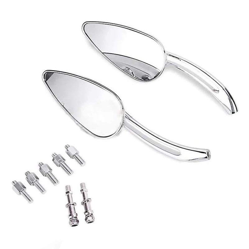 1 Pair Skull Rearview Mirrors Motorcycle Aluminum Side Rear View Mirror For Sportster Dyna Heritage Softail Cruiser